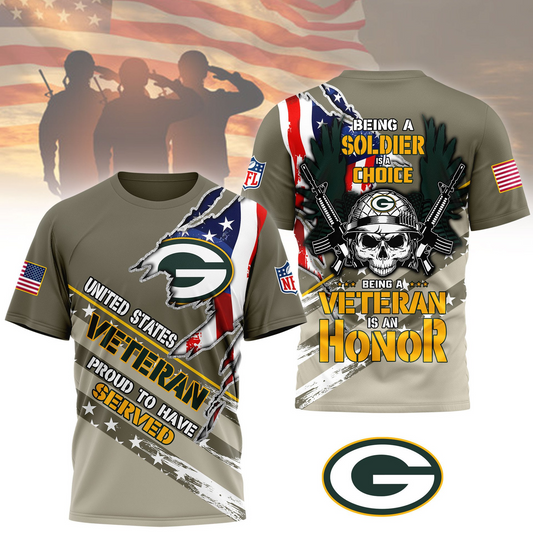 Premium NFL GB Proud U.S. Veteran T-shirt V1 NMD TTV