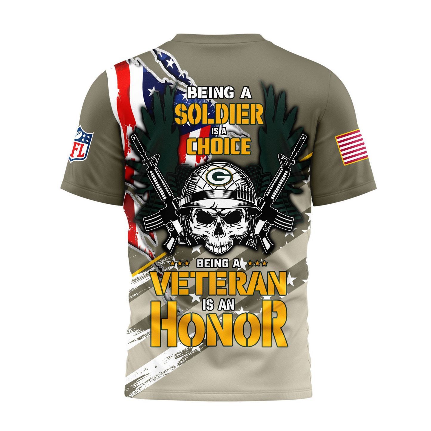 Premium NFL GB Proud U.S. Veteran T-shirt V1 NMD TTV