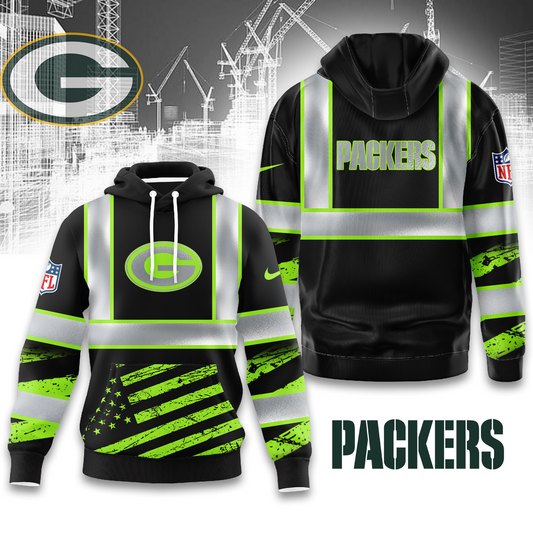 Premium NFL GB Safety Hi-Vis Hoodie V1 NMD TTV
