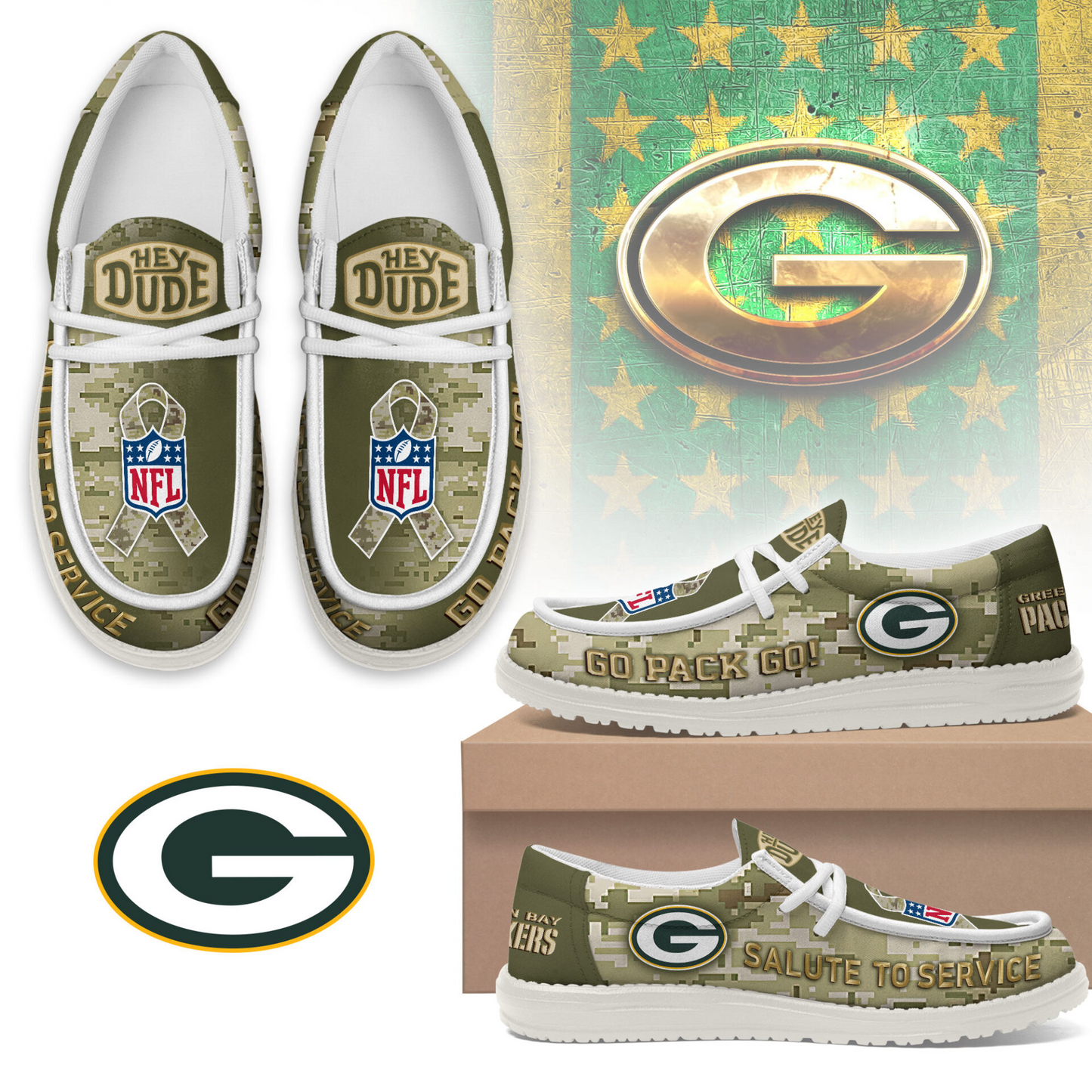 Premium NFL GB Salute to Service Loafer V2 NMD TTV