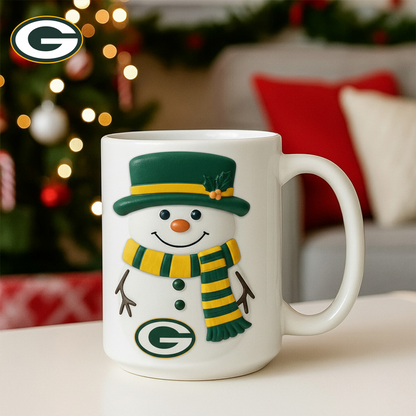 Premium NFL GB Santa Ceramic Mug V1 NMD TTV