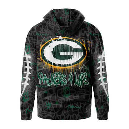 Premium NFL GB Special Graffiti Hoodie V2 NMD  TTV