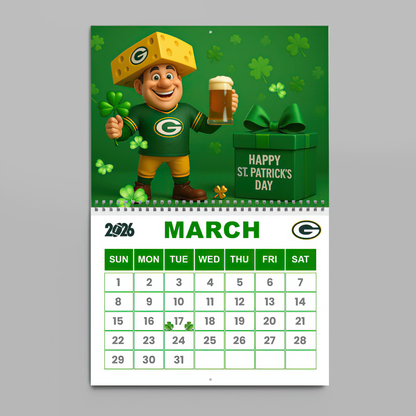 Premium NFL GB Wall Calendar 2026 V1 NMD TTV