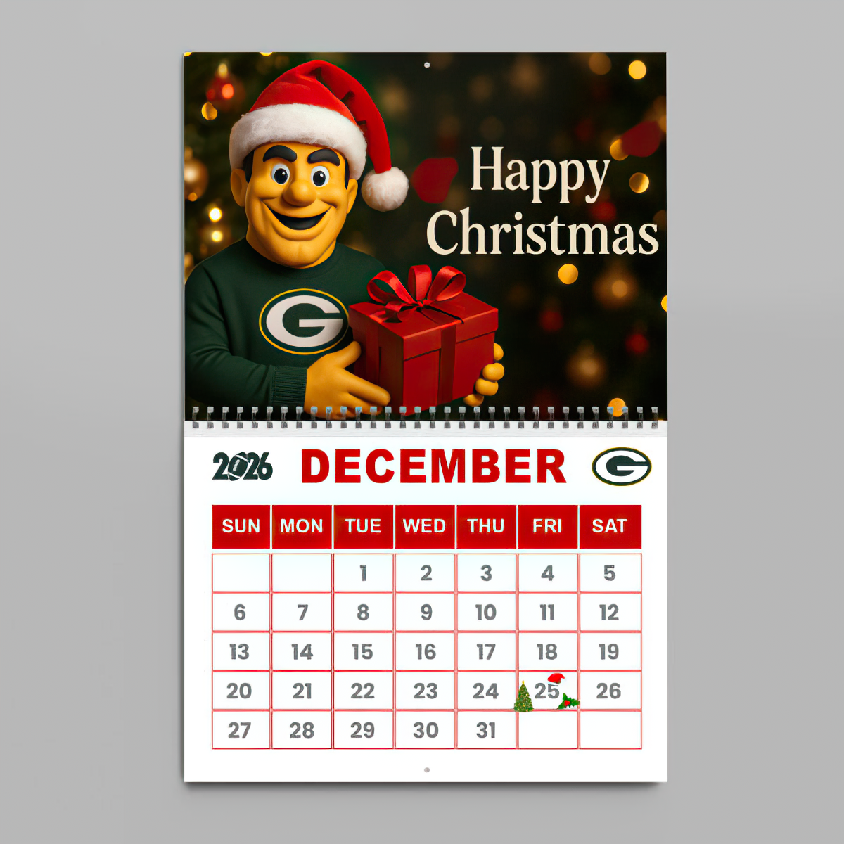 Premium NFL GB Wall Calendar 2026 V1 NMD TTV