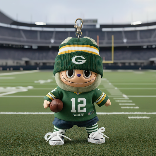 Premium NFL GB x Labubu Mini Plush Keychain V1 NMD TTV