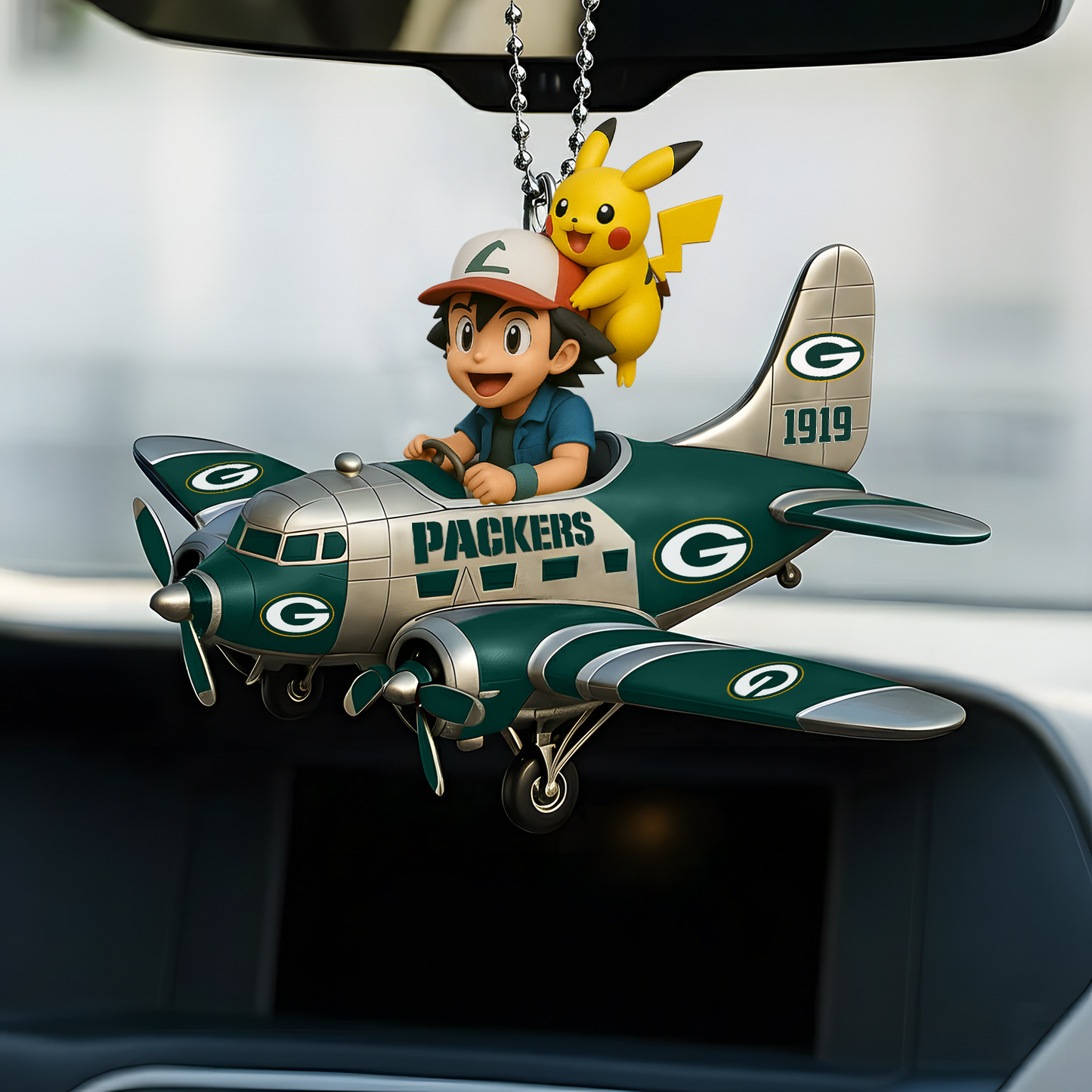 Premium NFL GB x POK Car Ornament V1 DATND TANTD