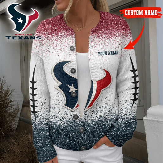 Premium NFL HOU Cozy Knit Cardigan V1 NMD NHM
