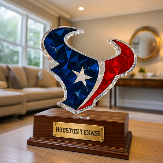 Premium NFL HOU Crystal Style Desktop Ornament V1 NMD  TTV