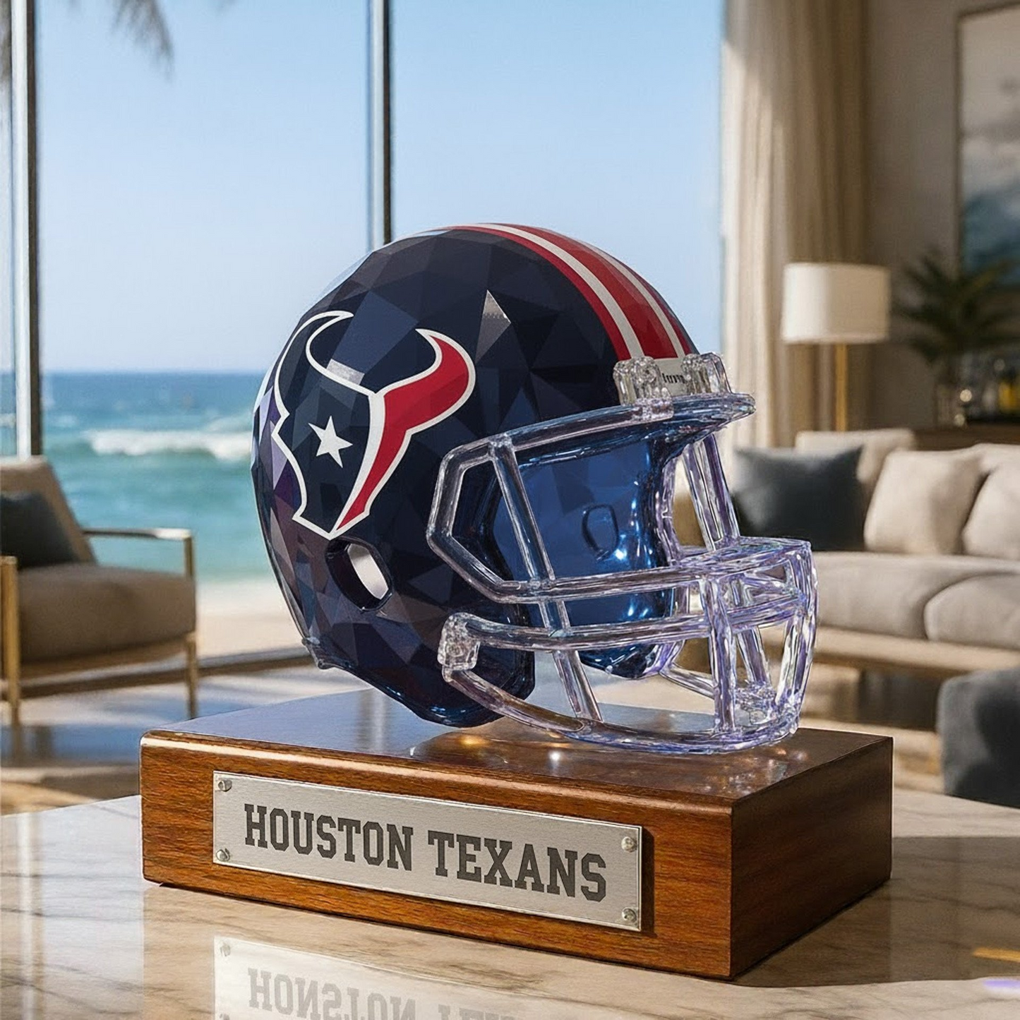 Premium NFL HOU Crystal Style Desktop Ornament V1 NMD  TTV