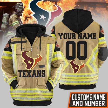 Premium NFL HOU Firefighter Zip Hoodie V1 NMD TTV