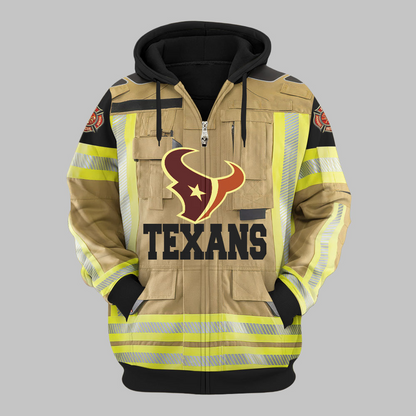 Premium NFL HOU Firefighter Zip Hoodie V1 NMD TTV