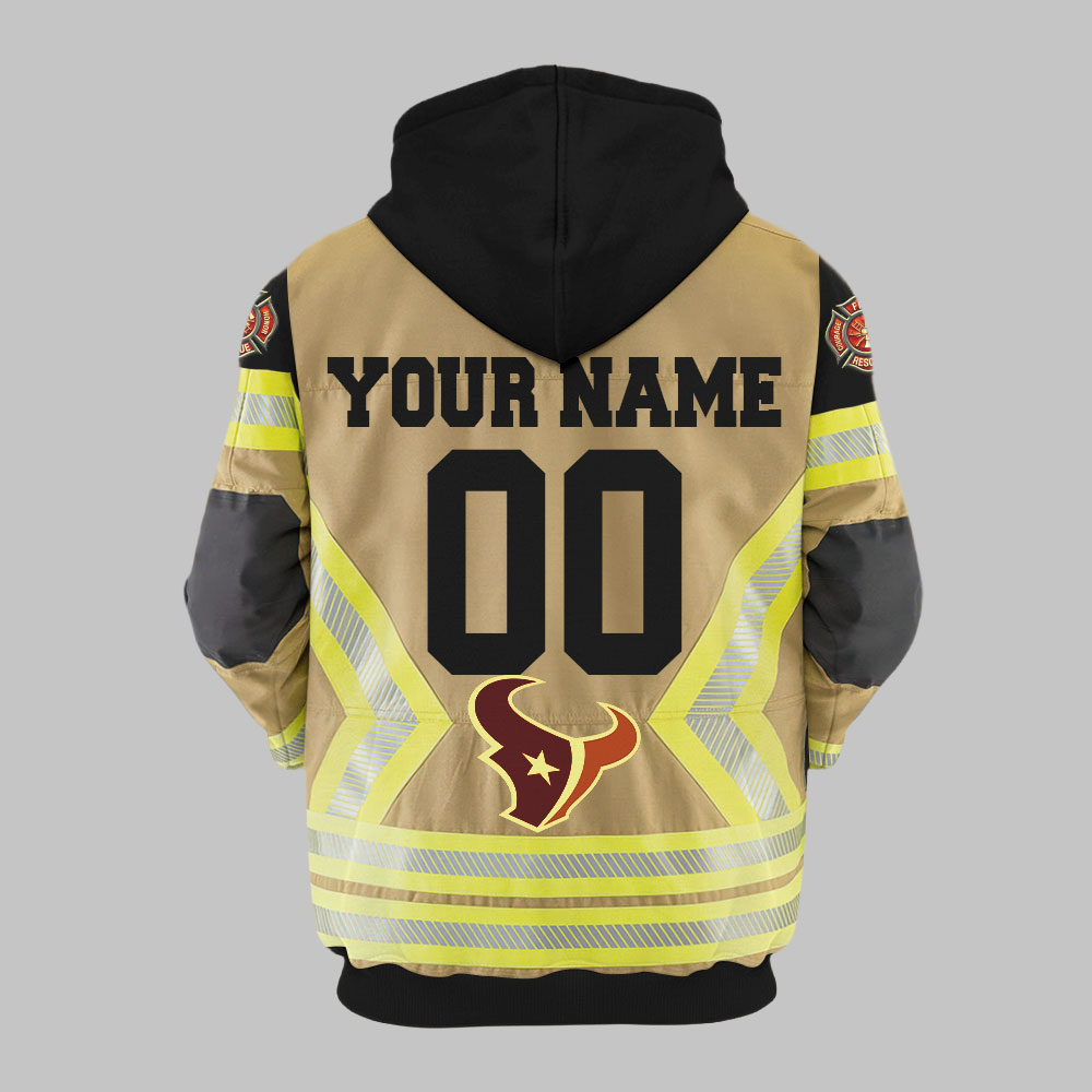 Premium NFL HOU Firefighter Zip Hoodie V1 NMD TTV