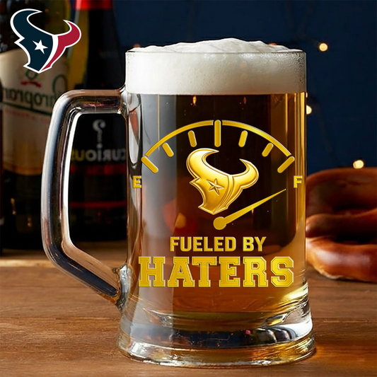 Premium NFL HOU Fueled By Haters Beer Glasses V1 NMD 031125 TTV