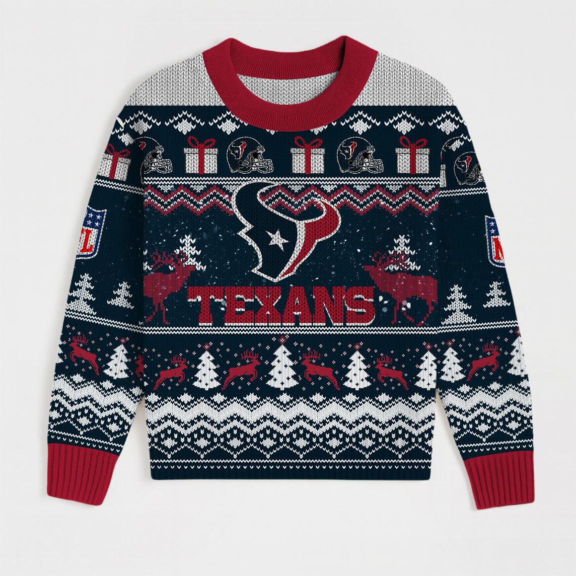 Premium NFL HOU Holiday Sweatshirt & Shorts Set V1 NMD TTV