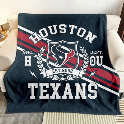 Premium NFL HOU Legacy Fleece Blanket V3 NMD TTV