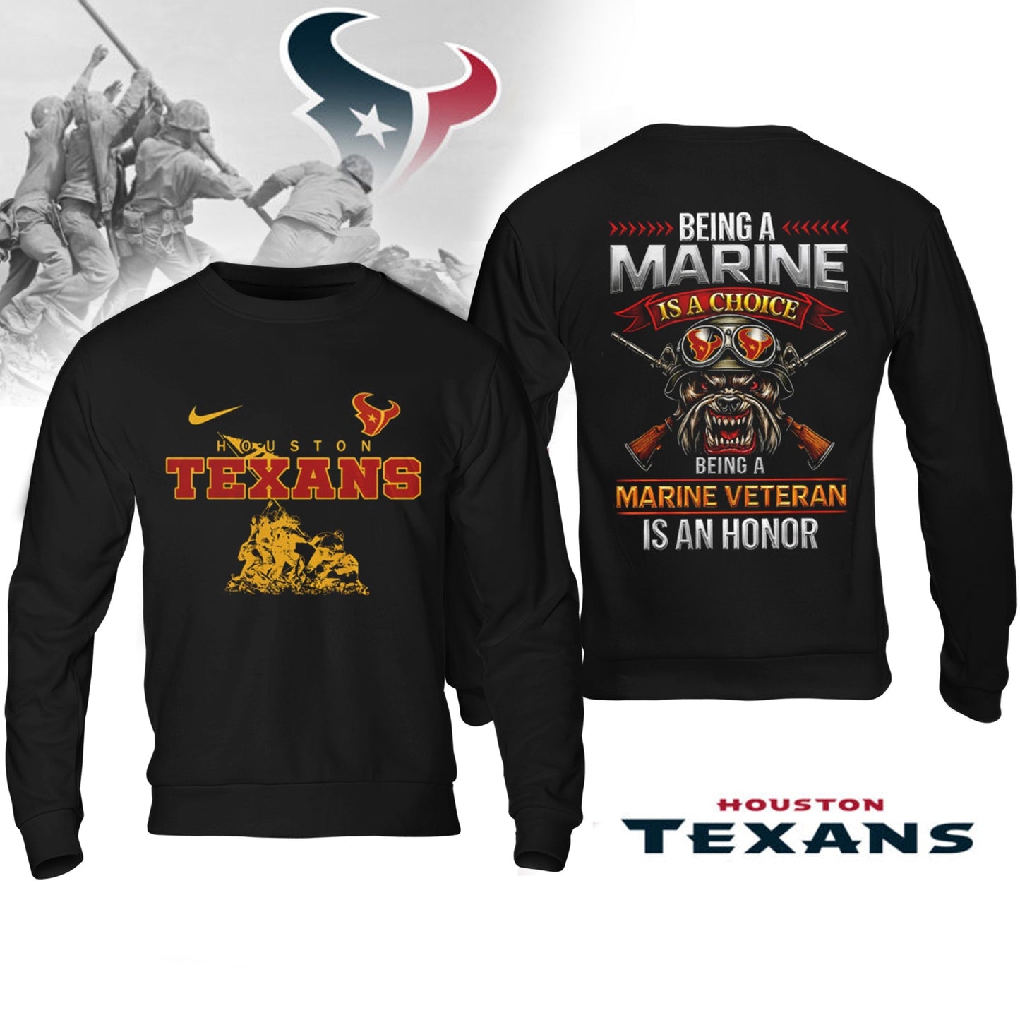 Premium NFL HOU Marine Veteran Shirt V2 NMD NHM