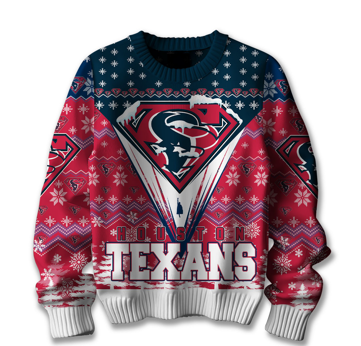 Premium NFL HOU Merry Super Christmas Sweater V1 NMD TTV
