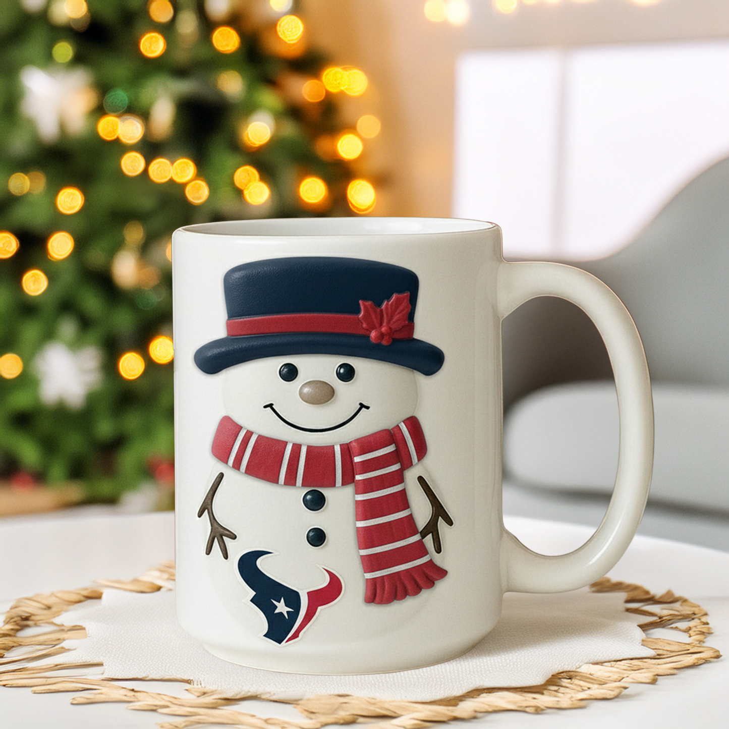 Premium NFL HOU Santa Ceramic Mug V1 NMD TTV