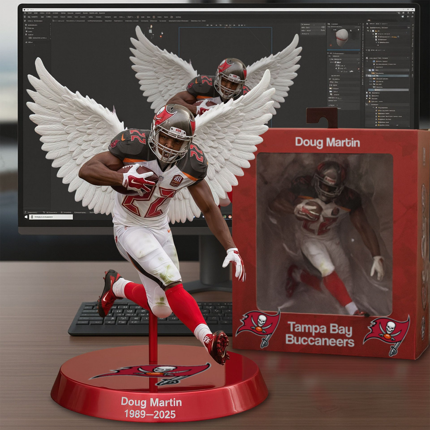 Premium NFL In Memory Of Doug Martin Acrylic Plaque  V1 NMD TTV