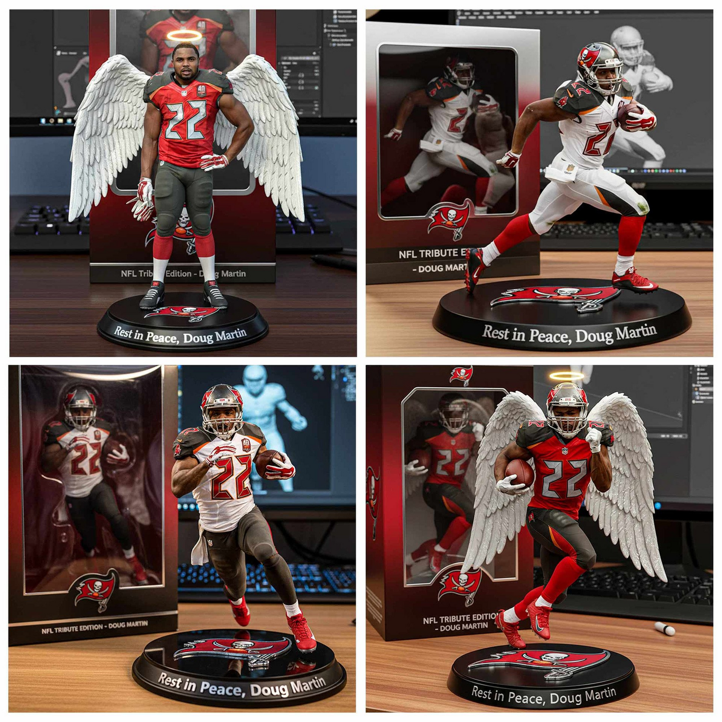 Premium NFL In Memory Of Doug Martin Acrylic Plaque  V2 NMD TTV