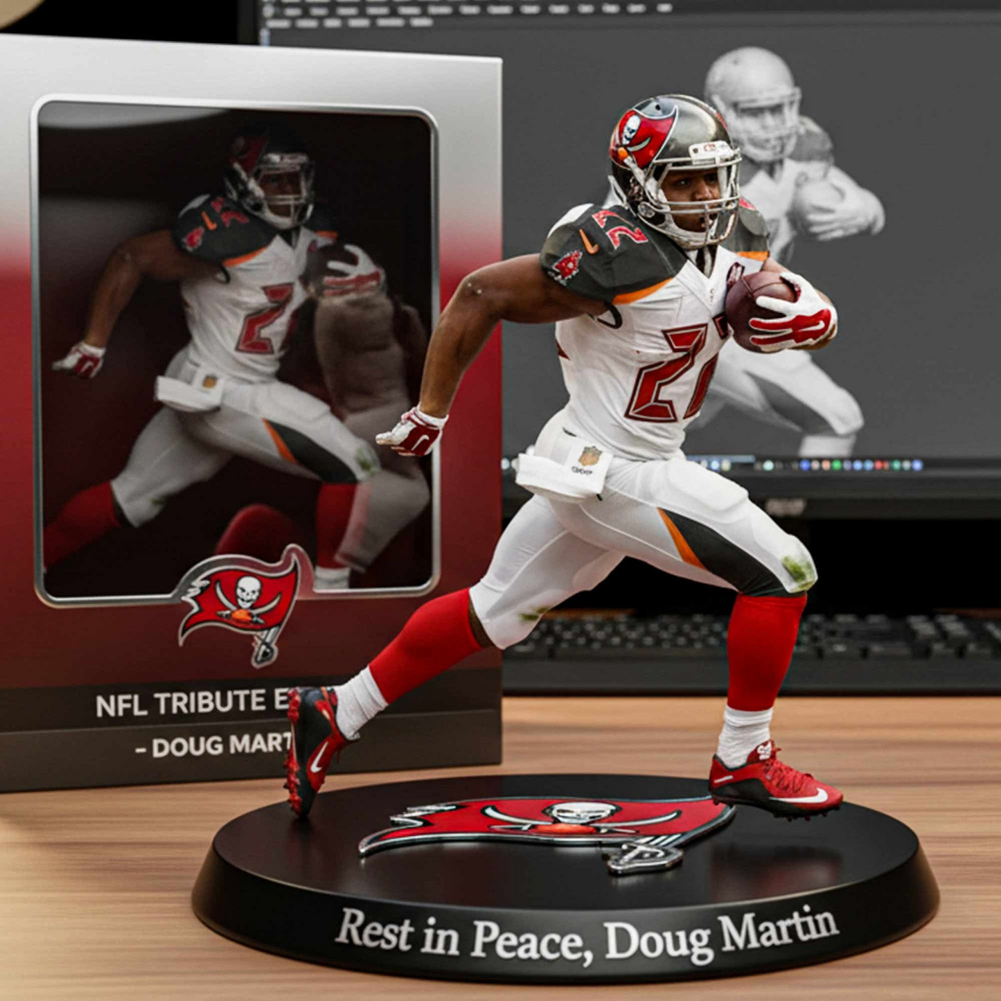 Premium NFL In Memory Of Doug Martin Acrylic Plaque  V2 NMD TTV