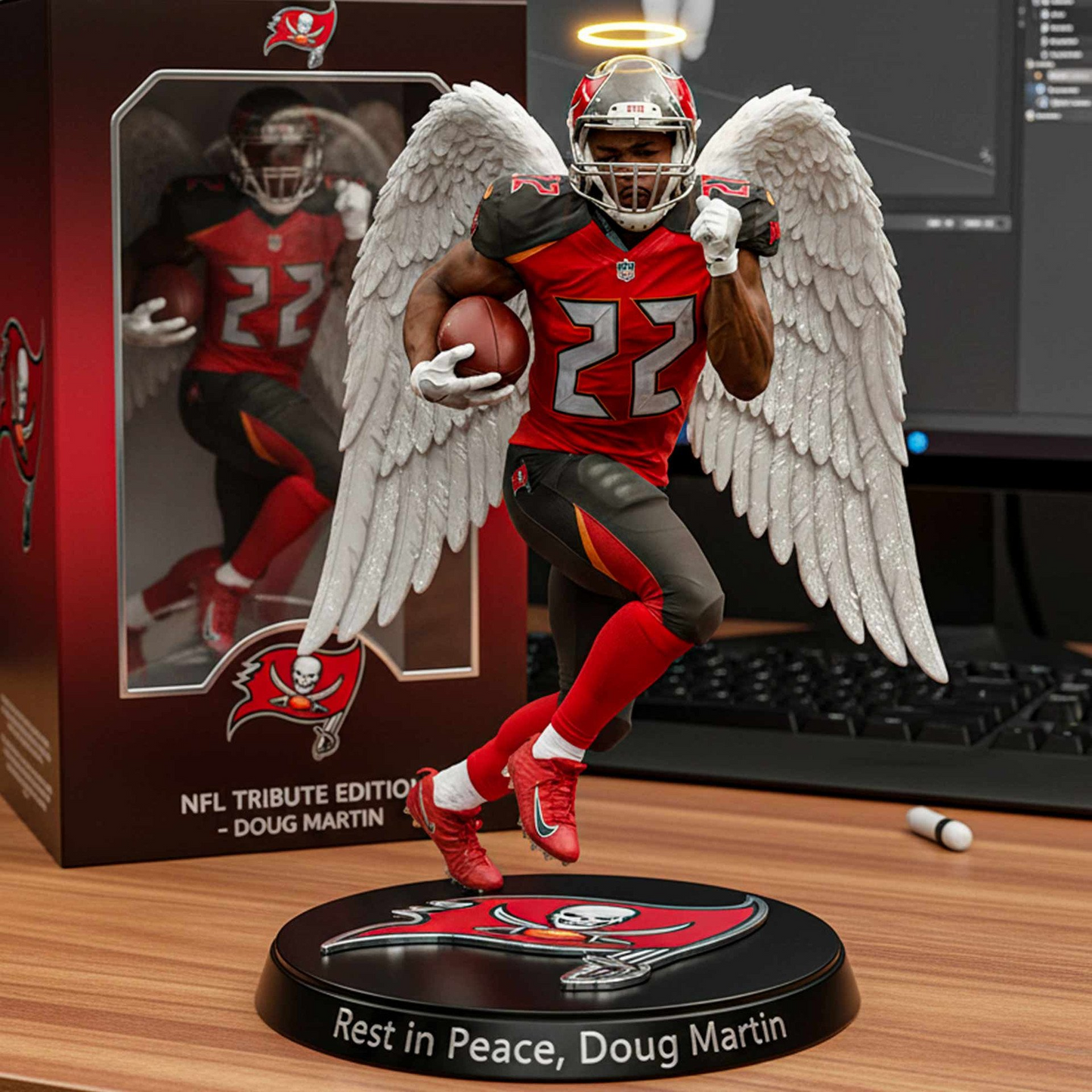 Premium NFL In Memory Of Doug Martin Acrylic Plaque  V2 NMD TTV