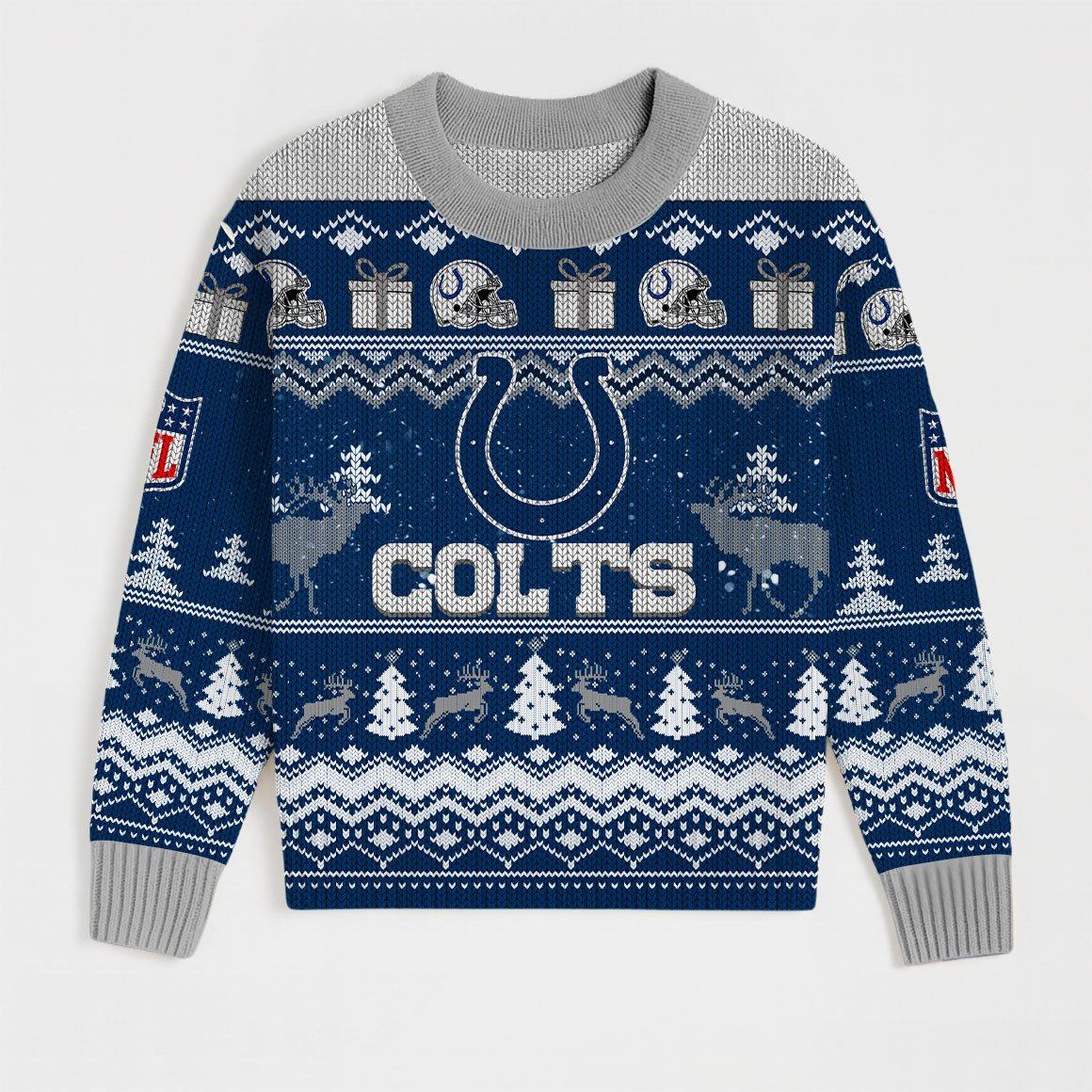 Premium NFL IND Holiday Sweatshirt & Shorts Set V1 NMD TTV
