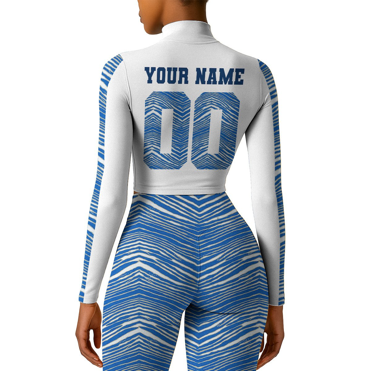 Premium NFL IND Long-Sleeve Crop Top Sports Jacket and Leggings V1 NMD TTV