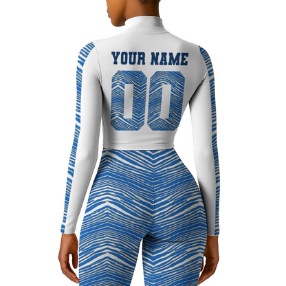 Premium NFL IND Long-Sleeve Crop Top Sports Jacket and Leggings V1 NMD TTV