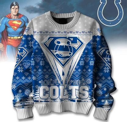 Premium NFL IND Merry Super Christmas Sweater V1 NMD TTV
