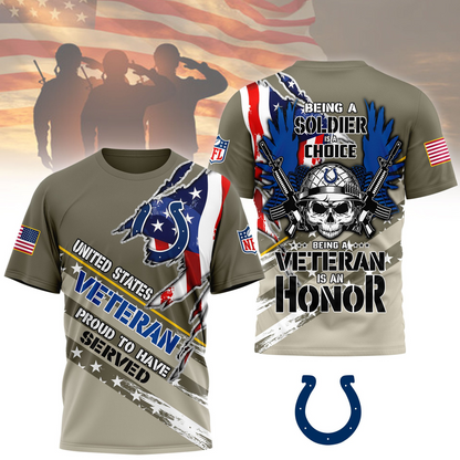 Premium NFL IND Proud U.S. Veteran T-shirt V1 NMD TTV