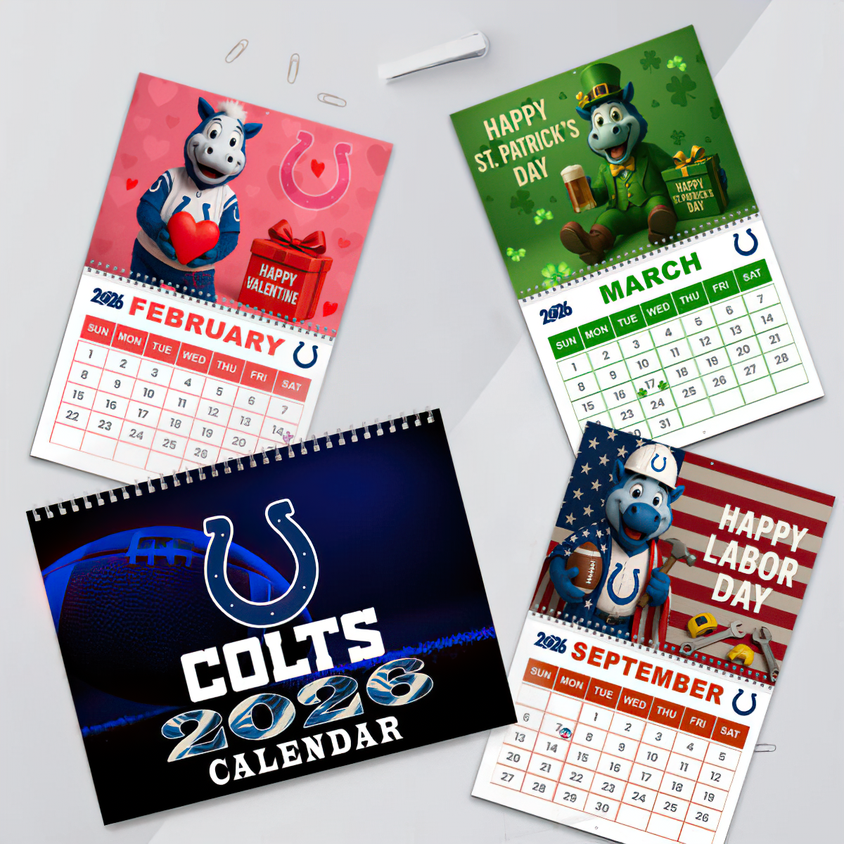 Premium NFL IND Wall Calendar 2026 V1 NMD TTV