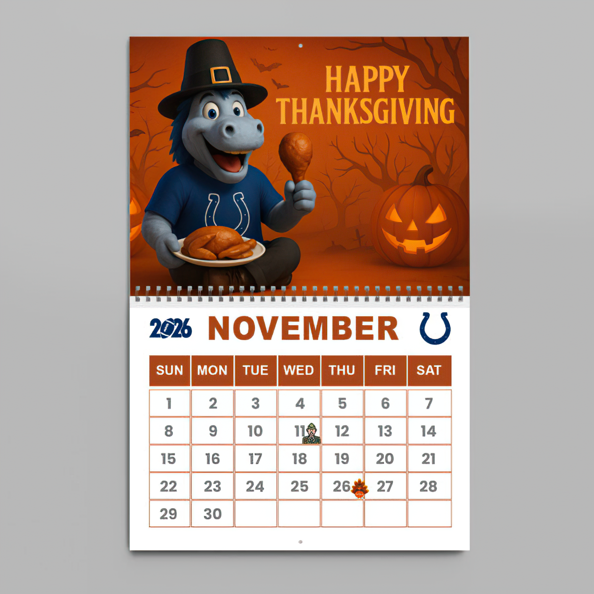 Premium NFL IND Wall Calendar 2026 V1 NMD TTV