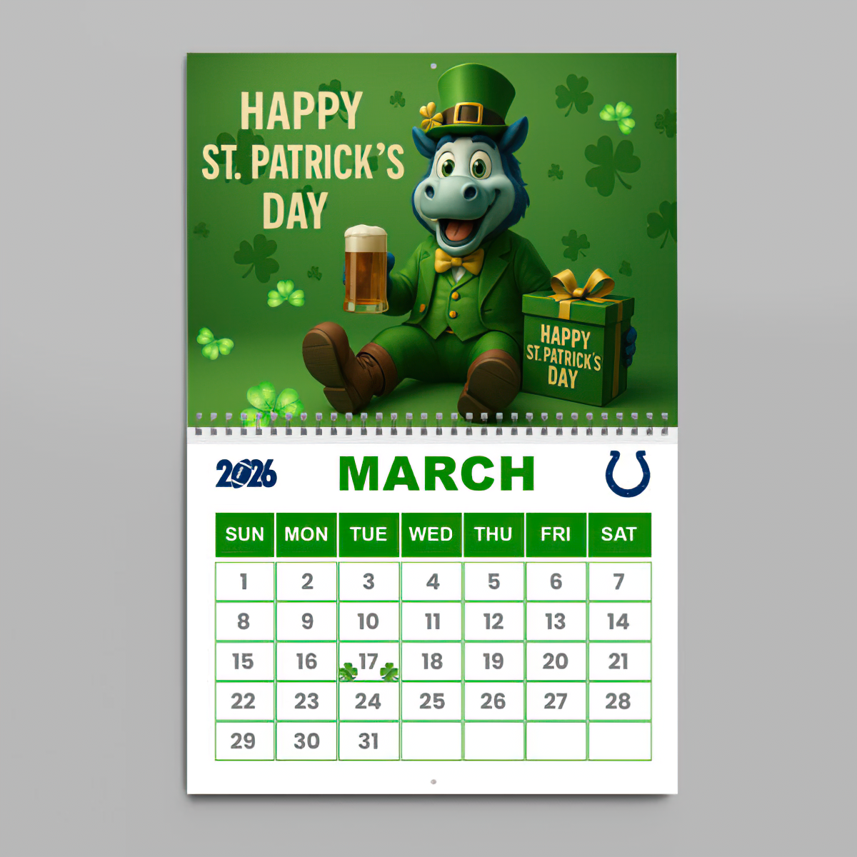 Premium NFL IND Wall Calendar 2026 V1 NMD TTV