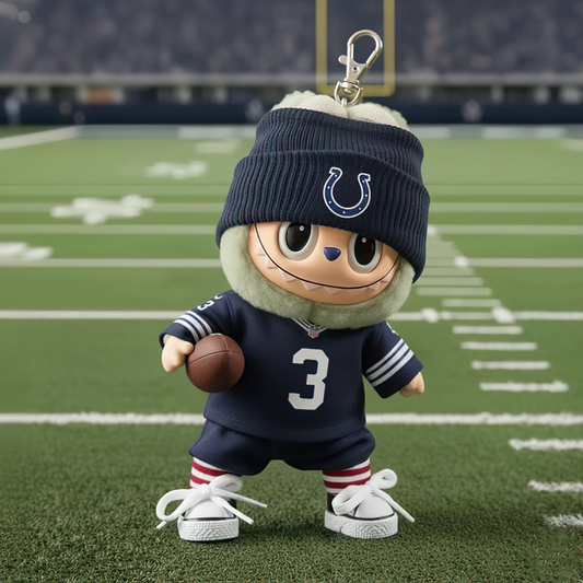 Premium NFL IND x Labubu Mini Plush Keychain V1 NMD TTV