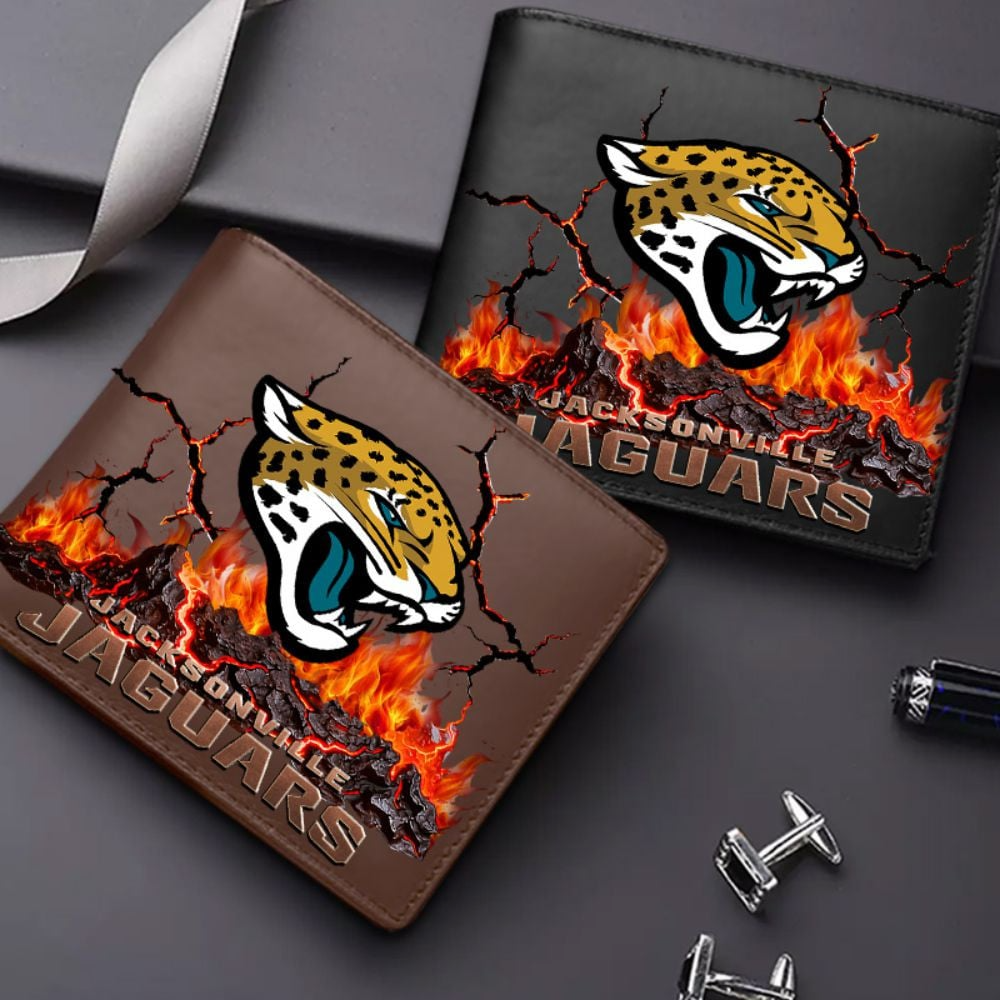Premium NFL JAC Cracked Fire Leather Wallet V1 NMD TTV