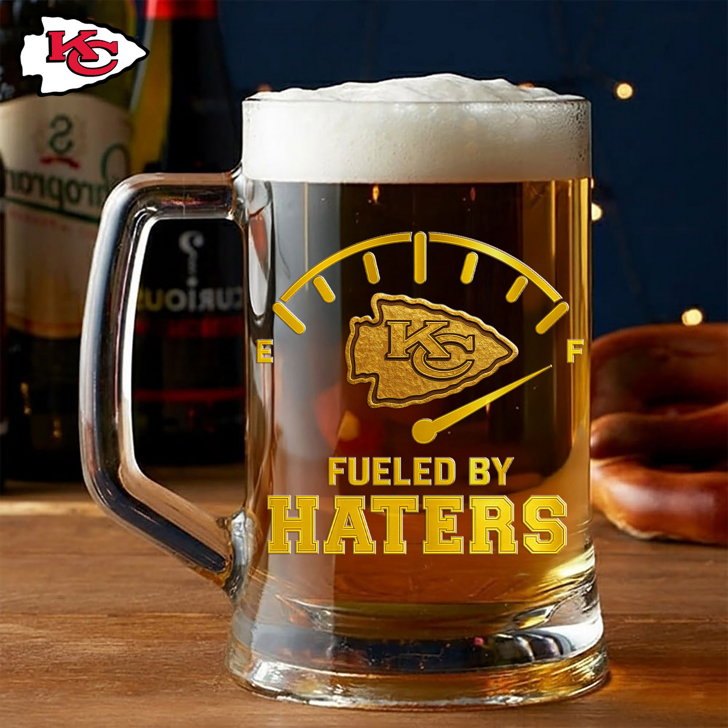 Premium NFL KC Fueled By Haters Beer Glasses V1 NMD 031125 TTV