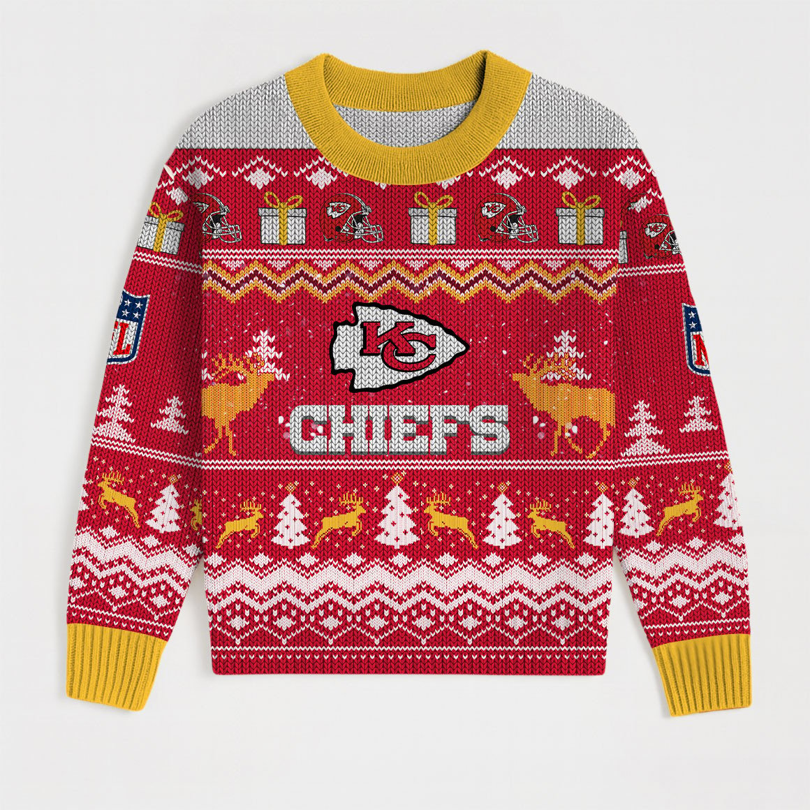 Premium NFL KC Holiday Sweatshirt & Shorts Set V1 NMD TTV