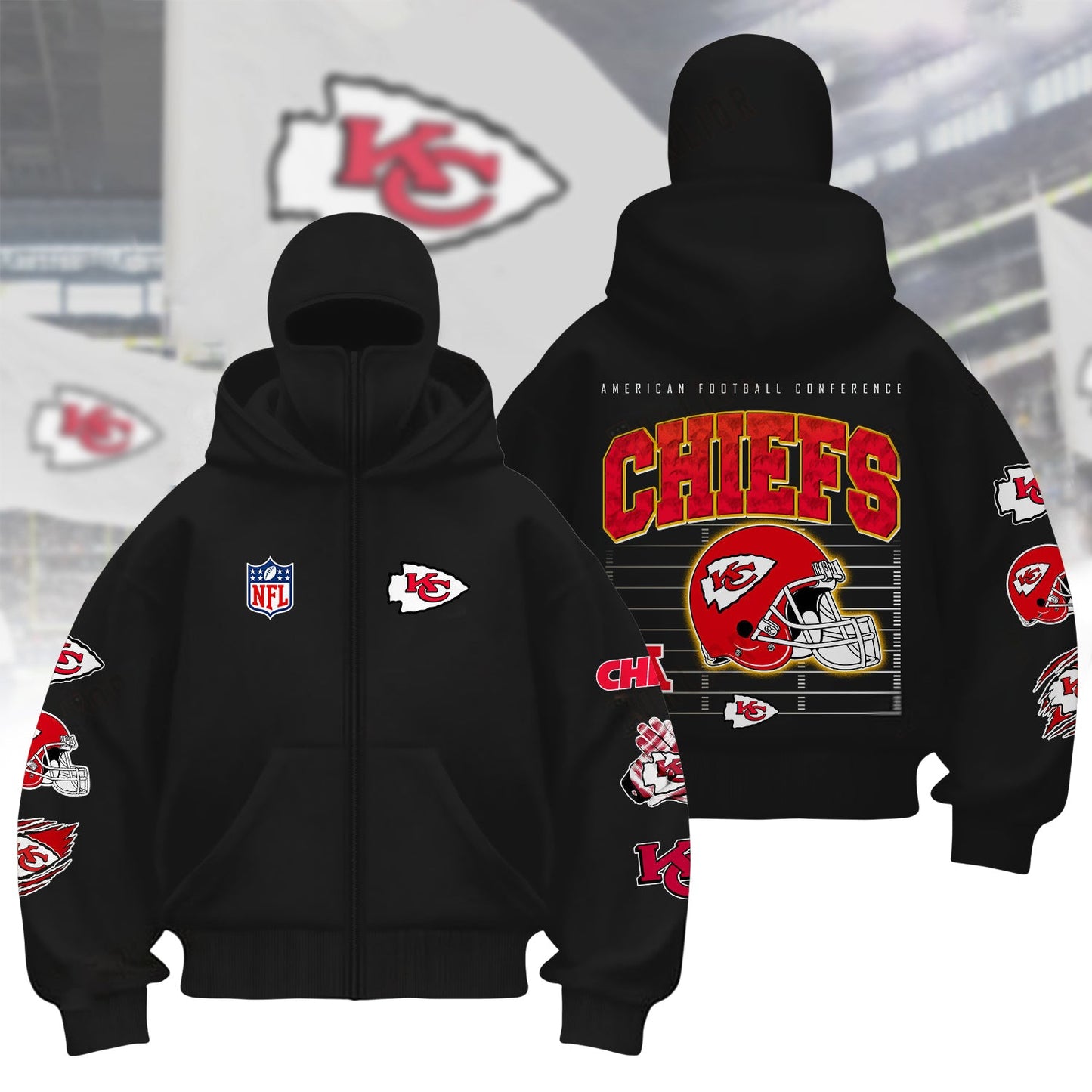 Premium NFL KC Hoodie Balaclava V1 NMD NHM