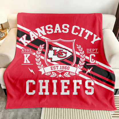 Premium NFL KC Legacy Fleece Blanket V3 NMD TTV