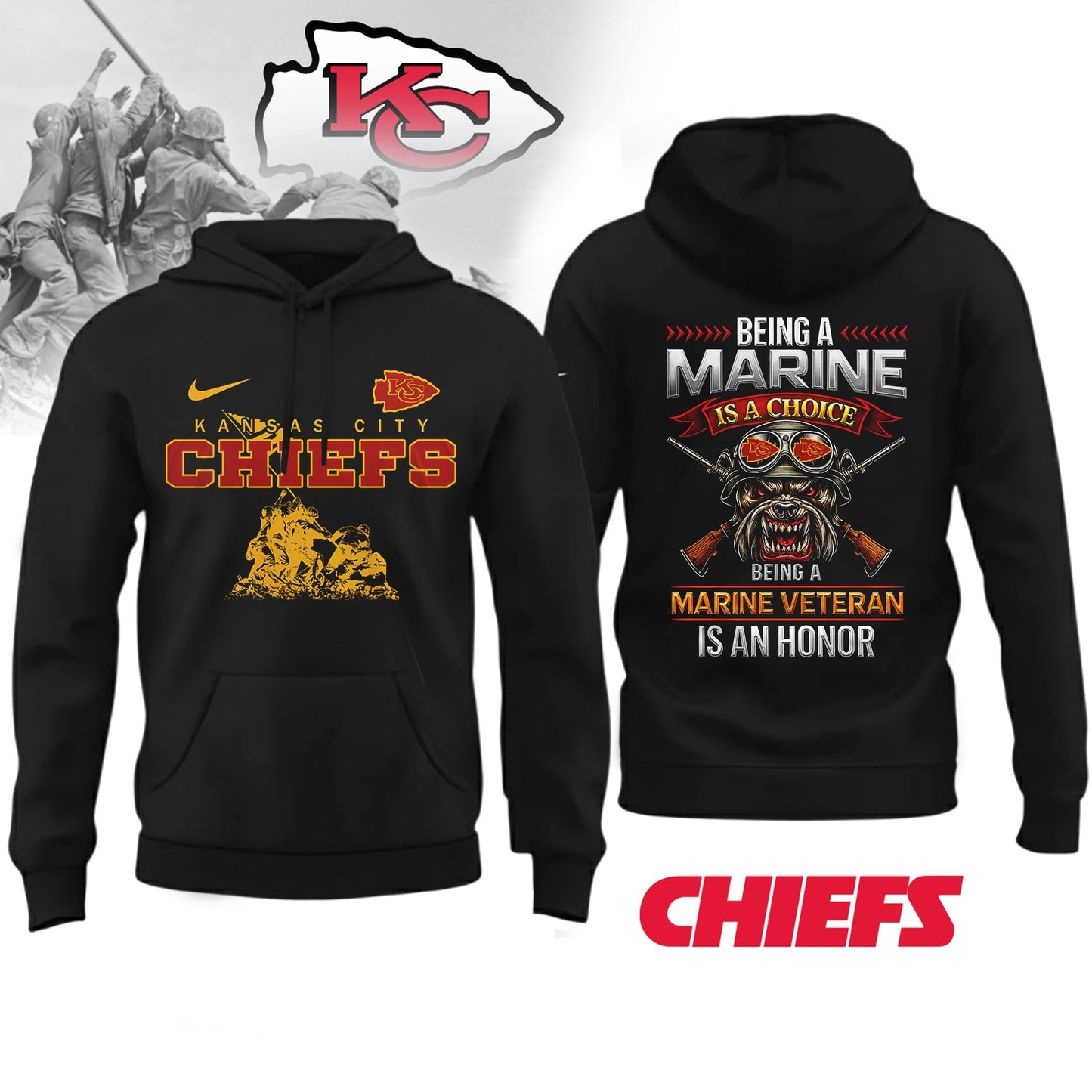 Premium NFL KC Marine Veteran Shirt V2 NMD NHM