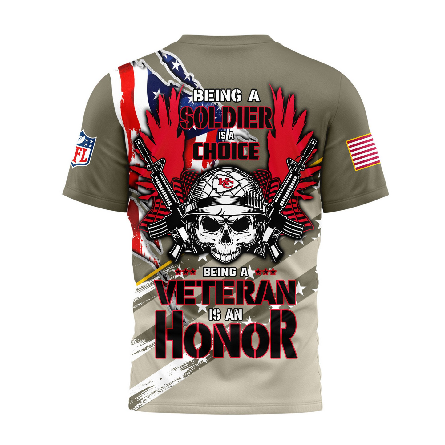Premium NFL KC Proud U.S. Veteran T-shirt V1 NMD TTV