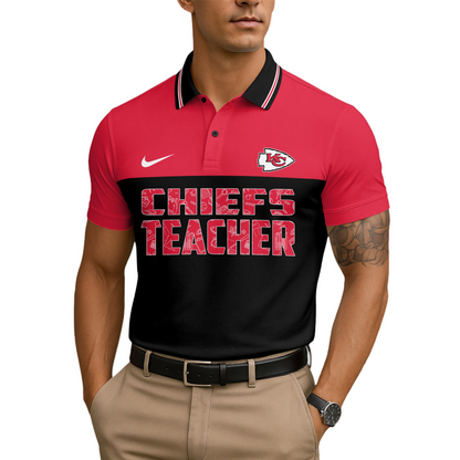 Premium NFL KC Teacher Appreciation Polo Shirt V15 NMD TTV