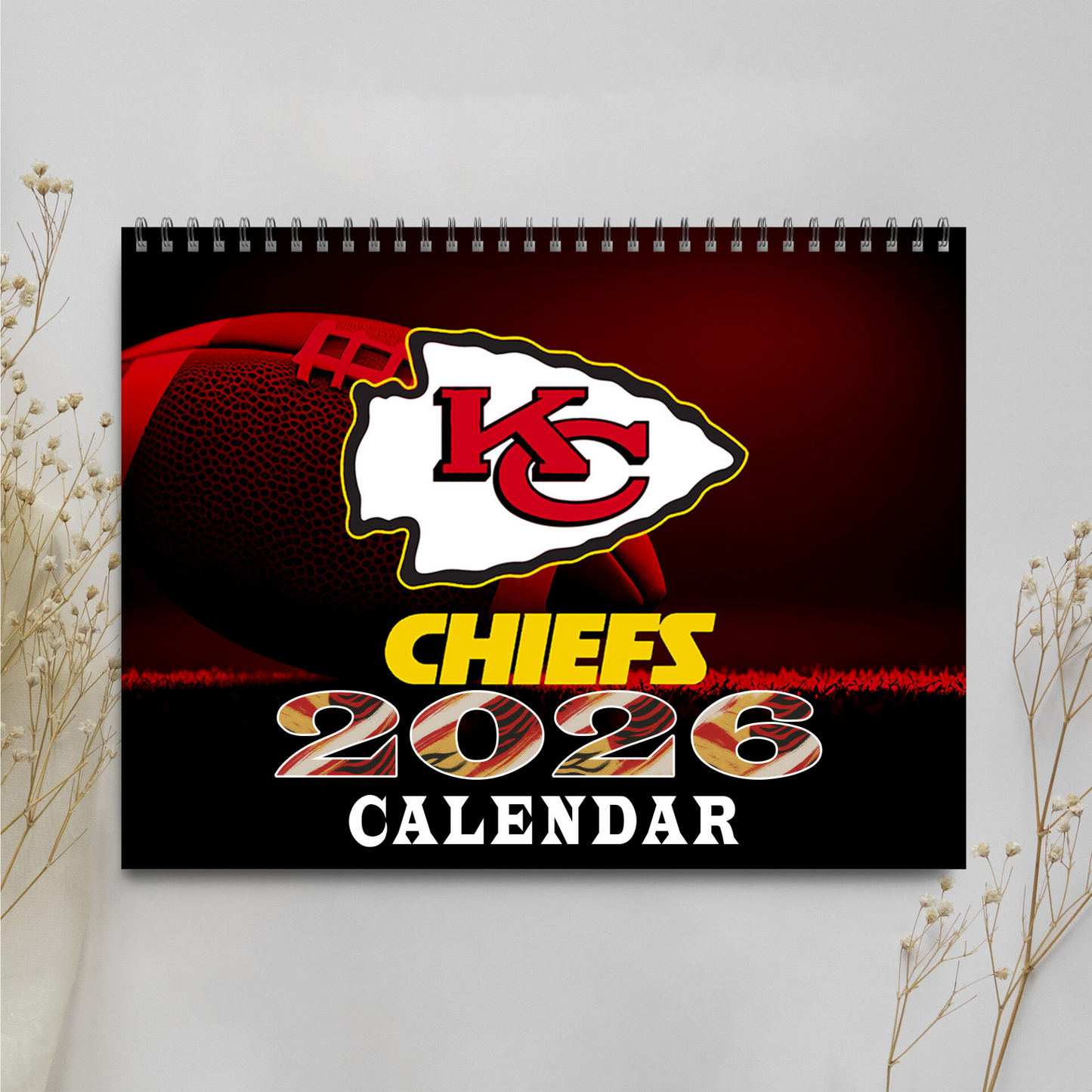 Premium NFL KC Wall Calendar 2026 V1 NMD TTV
