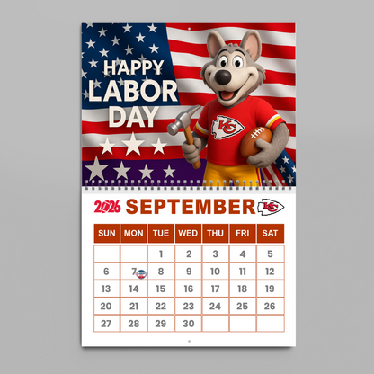 Premium NFL KC Wall Calendar 2026 V1 NMD TTV