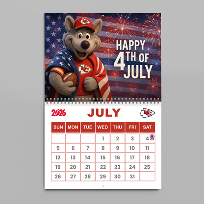 Premium NFL KC Wall Calendar 2026 V1 NMD TTV