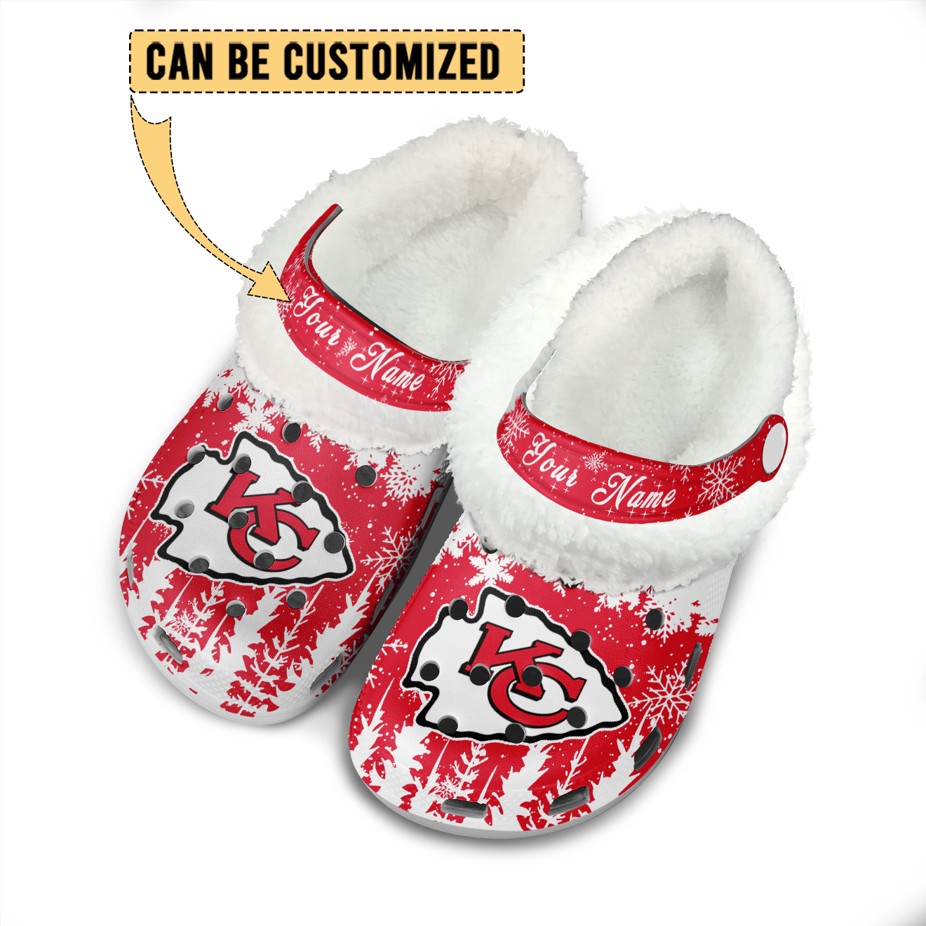 Premium NFL KC Winter Fleece Clogs V1 NMD TTV