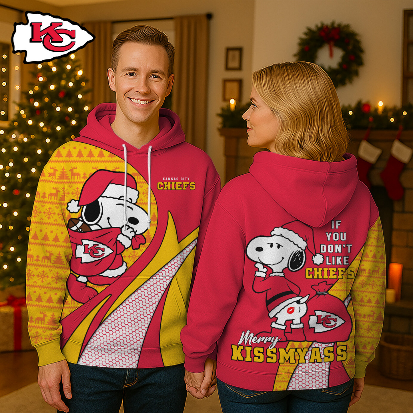 Premium NFL KC x SNP Funny Christmas Hoodie V1 NMD TTV