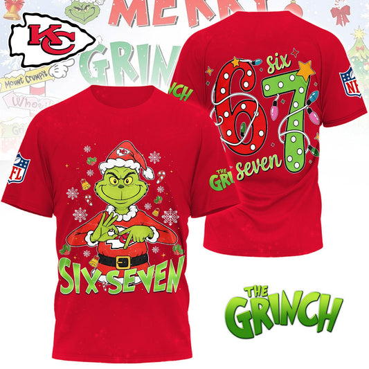 Premium NFL KC x The Grinch Six Seven T-shirt V14 NMD NHM