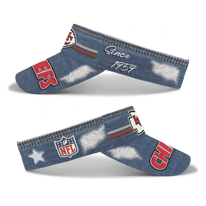 Premium NFL KCC Denim Sun Visor Cap V2 NMD  DDT TTV